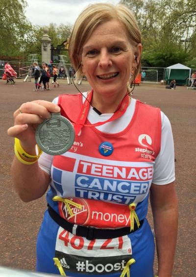 Jane with London Marathon medal