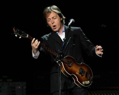 Paul McCartney on stage at Teenage Cancer Trust Royal Albert Hall 2002
