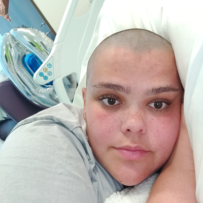 Young person with cancer in a Teenage Cancer Trust ward