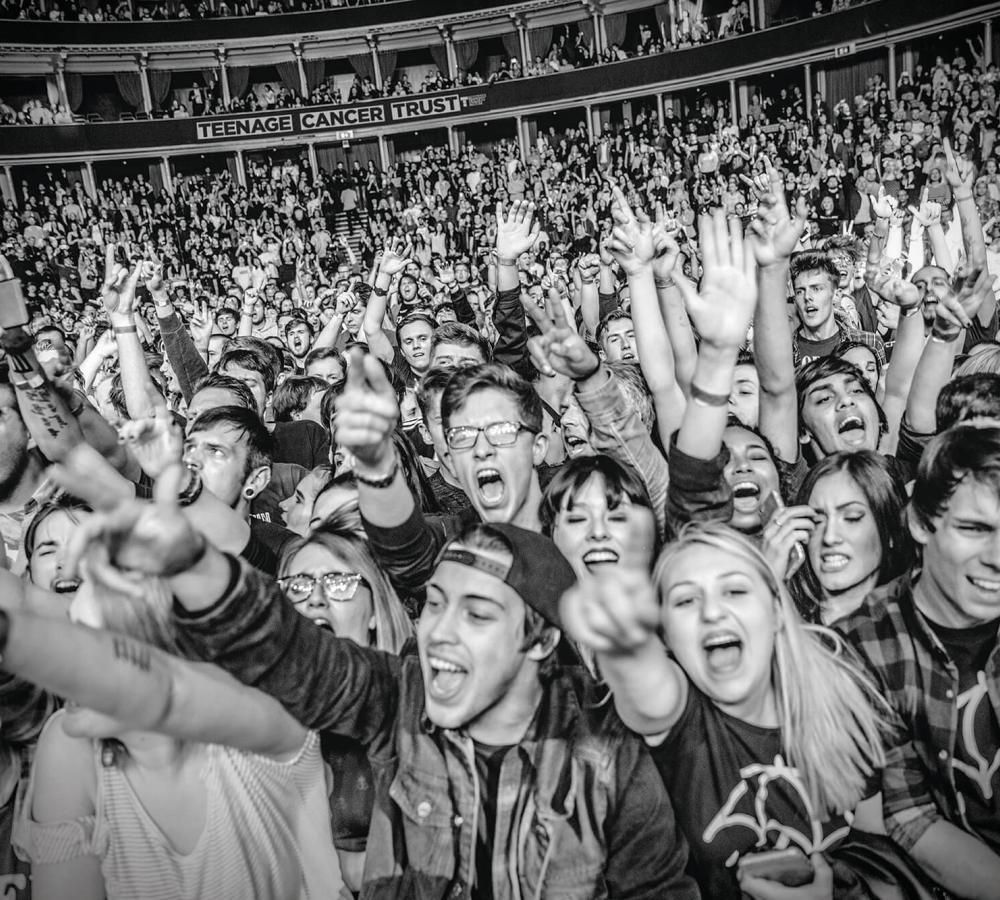 The crowd at Bring Me The Horizon's gig for Teenage Cancer Trust at the Royal Albert Hall