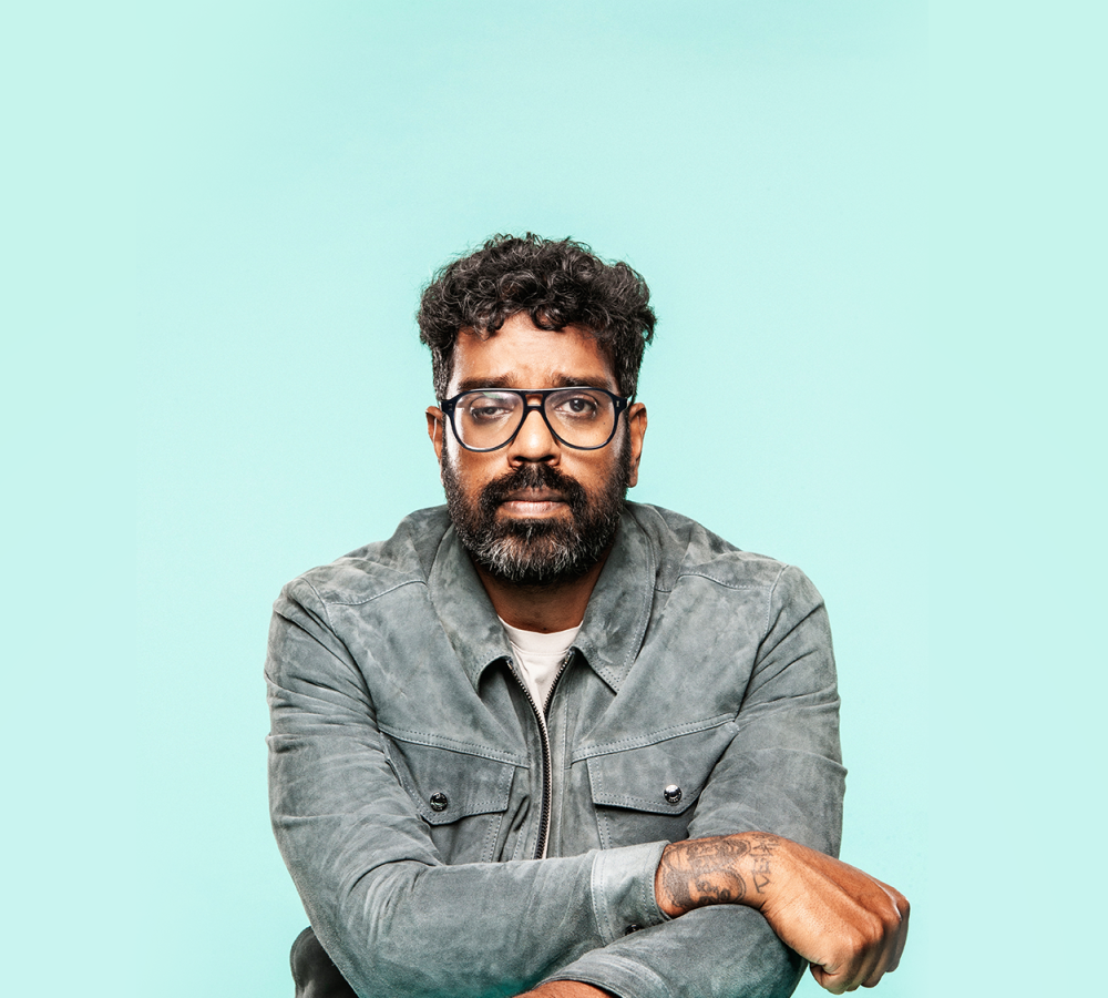 Portrait of comdien Romesh Ranganathan, Teenage Cancer Trust Icon