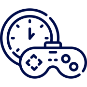 Game pad and clock illustration