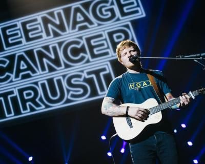 Ed Sheeran on stage at Teenage Cancer Trust Royal Albert Hall 2017