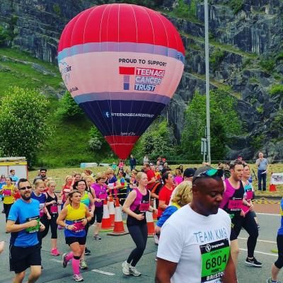 Teenage Cancer Trust hot air baloon at Great Bristol 10k