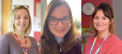 Dr Nicola Miller (Principal Clinical Psychologist), Julie Cain (Teenage Cancer Trust Nurse) and Samantha Termer (Youth Support Coordinator)