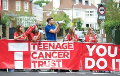 Teenage Cancer Trust Ride london cheer squad 