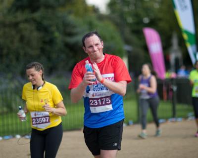 A man running for Teenage Cancer Trust at the Royal Parks Half Marathon