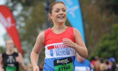 Teenage Cancer Trust great south run, runner moving at good pace 