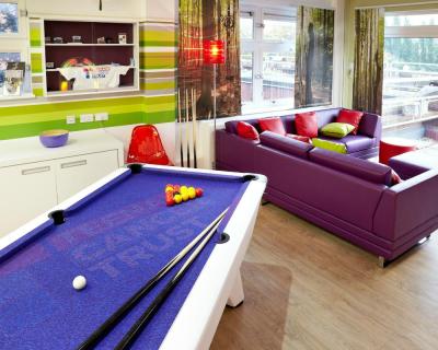Pool table and seating at Nottingham City Hospital