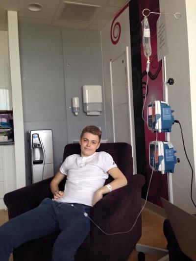 Toby Brooker during treatment