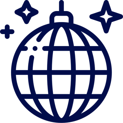 Icon showing a disco ball