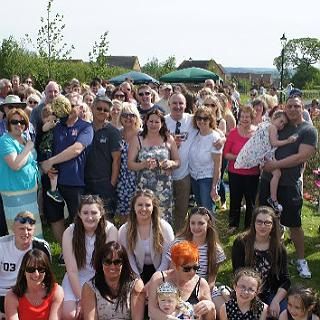 Group of people taking on the Walk in memory of Jess Thomas