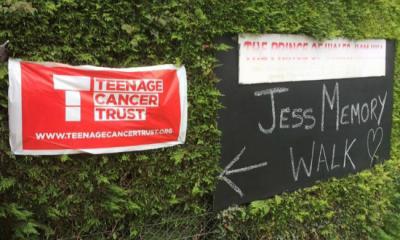 Signage for Walk in memory of Jess Thomas