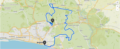 Brighton Trail Marathon route
