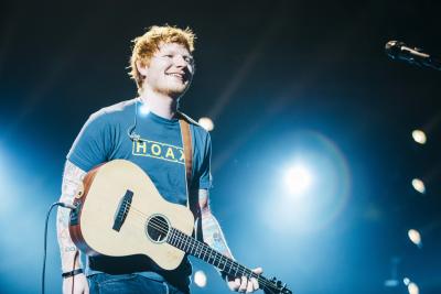 Ed Sheeran on stage at RAH 2017