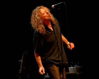 Robert Plant singing on stage Royal Albert Hall 2005