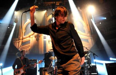 Suede on stage at the Royal Albert Hall in 2010