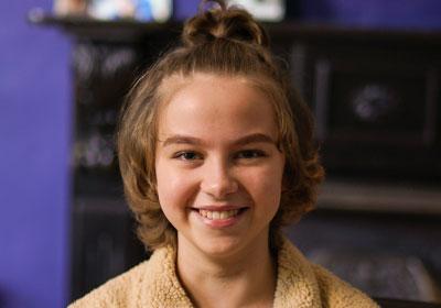 Francesca, a young person with cancer