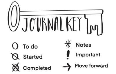 Bullet journal key