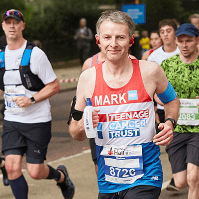 Teenage Cancer Trust runner from london
