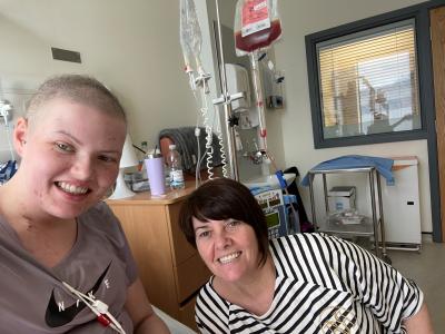 Chloe Cameron with her mum