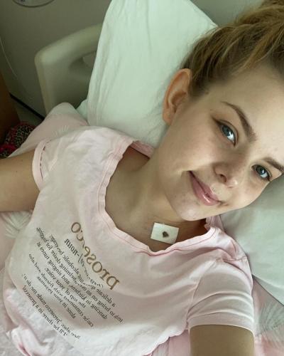 Beth Clyde in hospital.