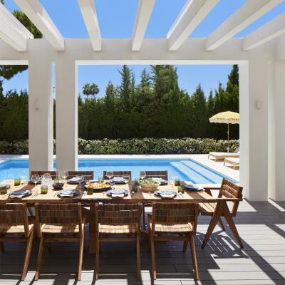Outdoor dining space at the £2,000,000 house you can win in the Omaze Marbella Superdraw in aid of Teenage Cancer Trust