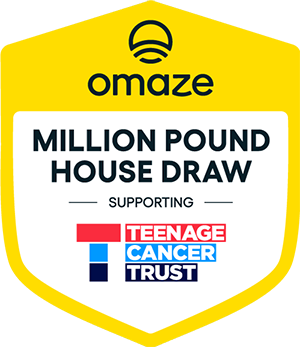 Logo for Omaze Million Pound House Draw supporting Teenage Cancer Trust
