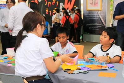 Children making arts and crafts