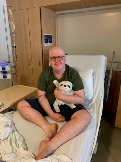 Joe with his sloth Catherine