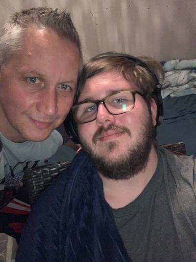 Joe and his dad, Matt