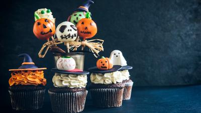 Halloween cupcakes baked to raise money for Teenage Cancer Trust in a Halloween bake sale