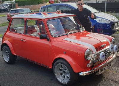 Luke and his classic Mini