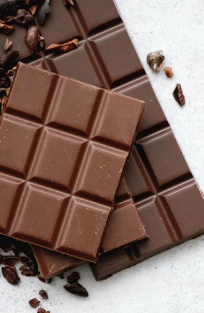 Two bars of chocolate