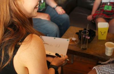 People taking part in a quiz