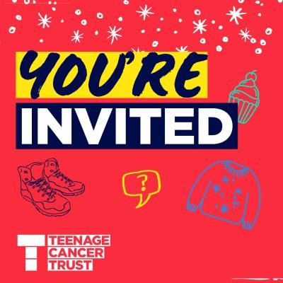 Teenage Cancer Trust social media Christmas party invitation