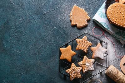 Christmas cookies on a table