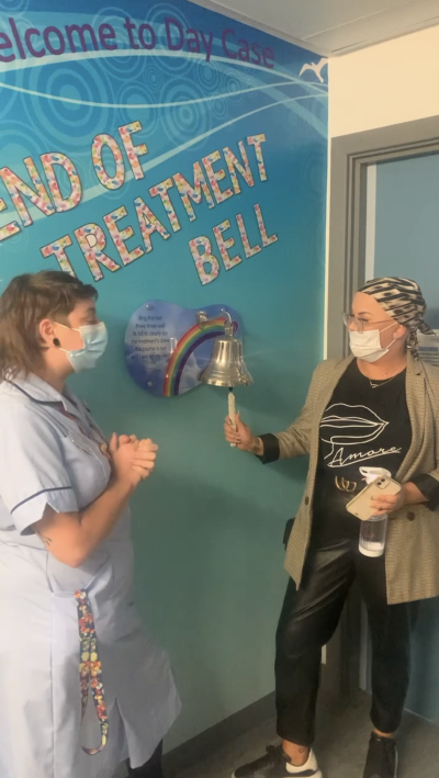 Chloe rings her bell
