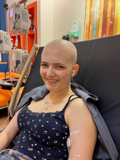 Odille during treatment