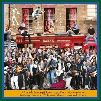 The cover art of Mark Knopfler's Guitar Heroes' 'Going Home' by Sir Peter Blake
