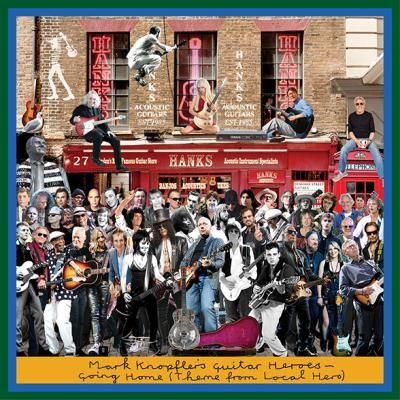 The cover art of Mark Knopfler's Guitar Heroes' 'Going Home' by Sir Peter Blake