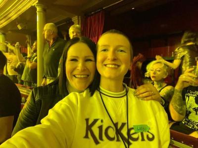 Lucy with her mum at the Royal Albert Hall