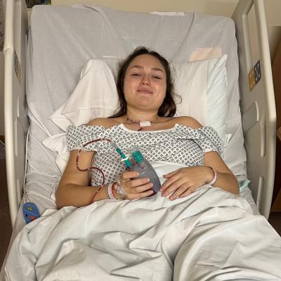 Megan in hospital