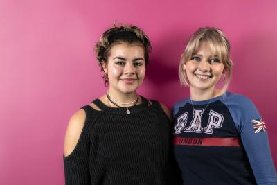 Elena and Amelia from Teenage Cancer Trust's Youth Advisory Group