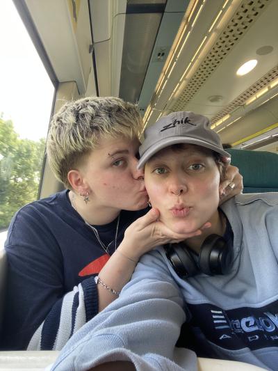 Jaz with their partner Ellie