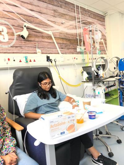 Tash's first chemo session