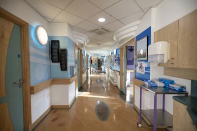 Sheffield Teenage Cancer Trust unit corridor