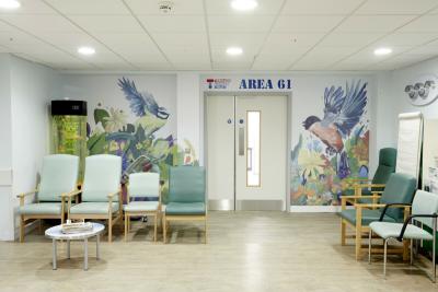 Bristol Teenage Cancer Trust unit welcome area